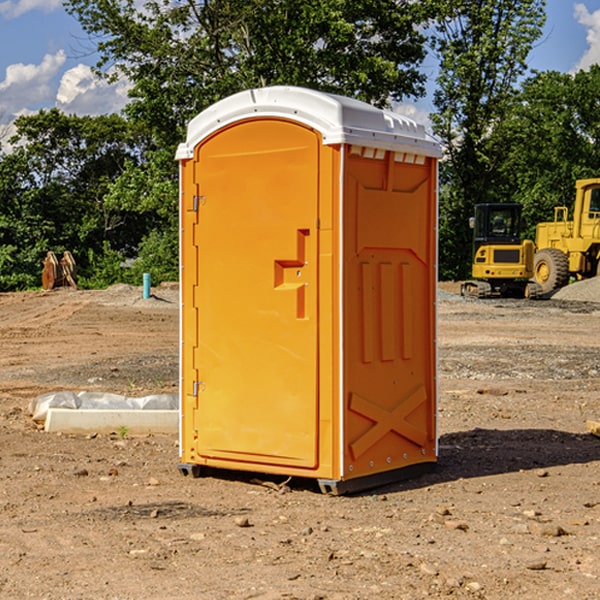 how often are the portable restrooms cleaned and serviced during a rental period in Allenville